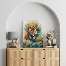 Pegziz Kaplan Minimalist Modern Kanvas Tablo - Salon Oturma Odası Mutfak Ofis Için Duvar Dekoru