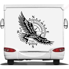 Sticker Usta Pusula Offroad Kartal Kamp Karavan Oto Araba Sticker Q16