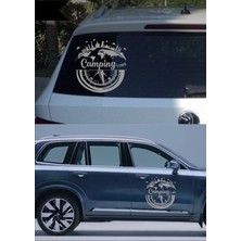 Sticker Usta Pusula Karavan Kamp Offroad Camping Time Pusula Karavan Araba Oto Sticker Q55