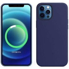 Miscase  Iphone 12 Pro Max Magsafe Silikon Case Telefon Kılıfı  Lacivert