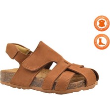Kids A More Arezzo Unisex Deri Çocuk Sandalet Taba
