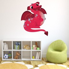 Jeronkarji Sevimli Ejderha Dekoratif Duvar Sticker Çıkartması Lucy De Burgh Bebek Çocuk Odası