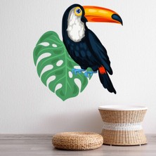 Jeronkarji Tropikal Toucan Dekoratif Duvar Sticker Çıkartma Yatak Çocuk Odası