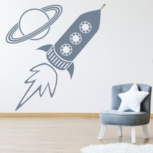 Jeronkarji Roket Gezegenler Uzay Dekoratif Duvar Sticker Çıkartma Bebek Çocuk Odası