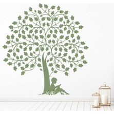 Jeronkarji Meşe Ağacı Kreş Dekoratif Duvar Sticker Çıkartma Ofis Oturma Odası