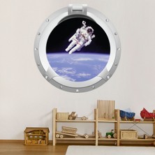 Jeronkarji Astronot Uzay Lombarı 3D Dekoratif Duvar Sticker Çıkartması Bebek Çocuk Odası