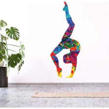 Jeronkarji Boya Sıçrama Jimnastikçi Jimnastik Dekoratif Duvar Sticker Çıkartma Mutfak Ofis Yatak Odası