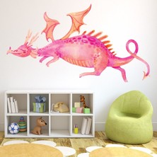 Jeronkarji Uçan Kırmızı Ejderha Dekoratif Duvar Sticker Çıkartma Bebek Çocuk Odası