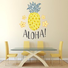 Jeronkarji Aloha! Tropikal Ananas Dekoratif Duvar Sticker Çıkartma Mutfak Ofis Yatak Odası