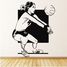 Jeronkarji Voleybol Oyunu Kadın Spor Dekoratif Duvar Sticker Çıkartma Spor Salonu Çocuk Odası
