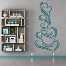 Jeronkarji Dumanı Tüten Kahve Içecek Dekoratif Duvar Sticker Çıkartma Mutfak Ofis Yatak Odası