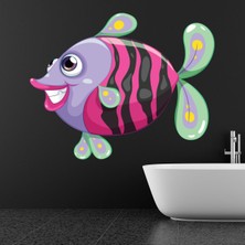 Jeronkarji Pembe Balık Dekoratif Duvar Sticker Çıkartmaları Ofis Oturma Odası