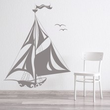 Jeronkarji Yelkenli Gemi Tekneler Dekoratif Duvar Sticker Çıkartma Bebek Çocuk Odası