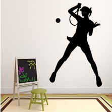 Jeronkarji Kadın Tenisçi Tenis Salıncak Dekoratif Duvar Sticker Çıkartma Mutfak Ofis Yatak Odası