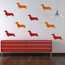 Jeronkarji Dachshund Köpek Dekoratif Duvar Çıkartma Paketi Yatak Çocuk Odası