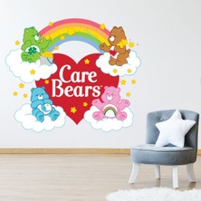 Jeronkarji Sevimli Ayılar Klasik Gökkuşağı Dekoratif Duvar Sticker Çıkartma Bebek Çocuk Odası