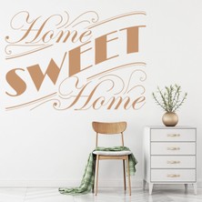 Jeronkarji Ev Tatlı Ev Aile Yazılı Dekoratif Duvar Sticker Çıkartma Oturma Odası Salon