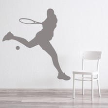 Jeronkarji Tenis Oyuncusu Tenis Vuruşu Dekoratif Duvar Sticker Çıkartma Spor Salonu Çocuk Odası