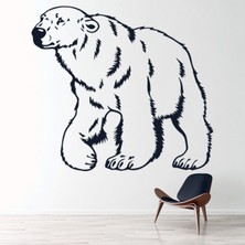 Jeronkarji Kutup Ayısı Kutup Hayvanları Dekoratif Duvar Sticker Çıkartma Yatak Çocuk Odası
