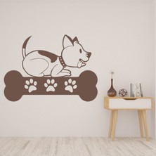 Jeronkarji Kemikli Köpek Evcil Hayvan Dekoratif Duvar Sticker Çıkartma Yatak Çocuk Odası