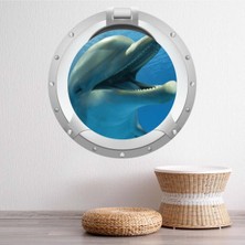 Jeronkarji Yunus Porthole 3D Dekoratif Duvar Sticker Çıkartma Ofis Oturma Odası