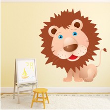 Jeronkarji Eğlenceli Aslan Dekoratif Duvar Sticker Çıkartma Bebek Çocuk Odası