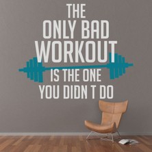 Jeronkarji Tek Kötü Egzersiz Fitness Salonu Dekoratif Duvar Sticker Çıkartması Spor Salonu Çocuk Odası