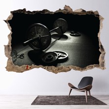 Jeronkarji Spor Salonu Ağırlıkları 3D Delik Dekoratif Duvar Sticker Çıkartması Bebek Çocuk Odası