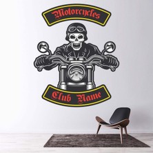 Jeronkarji Motosiklet Dekoratif Duvar Sticker Çıkartması Kişiye Özel Çocuk Odası Çıkartması Ofis Oturma Odası