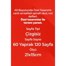 Anime Marketi Kuromi Tasarımlı A5 Spiralli Sert Kapak Defter 120 Sayfa