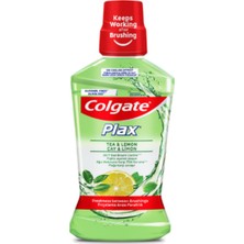 Colgate Plax Çay ve Limon Ağız Bakım Suyu 500 ml Alkol İçermeyen Antibakteriyel Etki ile Ferah Nefes