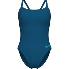 Arena Kadın Yüzücü Mayosu 004766600 Mavi Renkli Esnek Kumaşlı Rahat Tasarım