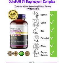 Octomag X5 Magnezyum 250MG Complex 60 Bitkisel Kapsül Malat Sitrat Taurat Bisglisinat Treonat B6