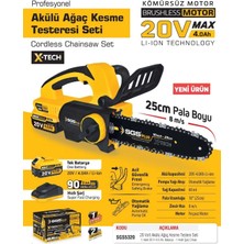 Sgs SGS5320 - 20 Volt Akülü Ağaç Kesme Budama Testere Makina Seti 25 cm Pala