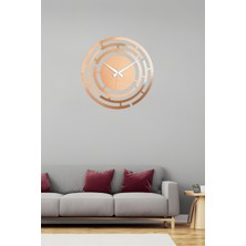 MOOCLOCK Labirent Model Dekoratif Metal Lazer Kesim Akar SESSİZ Mekanizmalı Duvar Saati 40*40cm