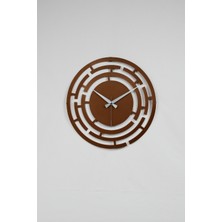 MOOCLOCK Labirent Model Dekoratif Metal Lazer Kesim Akar SESSİZ Mekanizmalı Duvar Saati 40*40cm