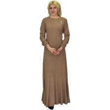 Hisset Kadın Bürümcük Uzun Kol Elbise BGL-ST03723