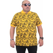 Moc Grande Mocgrande Erkek Büyük Beden Polo Yaka Tişört Hawai 24455 Sarı