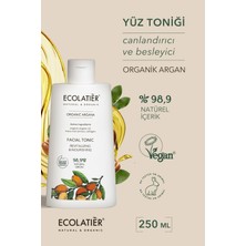 Yüz Tonik Organik Argan Tüm Ciltler Için Canlandırıcı Nemlendirici Yüz Temizleme Toniği, 250 ml