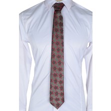 Cengiz Inler Çiçek Desen Mendilli Mikrofiber Erkek Kravat