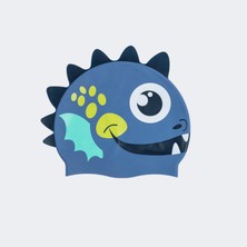 Silikon Yüzücü Bonesi - Mavi/sarı Ejderha Modeli - Standart Beden