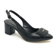 Kocamanlar Feles Toka Detaylı Arkası Açık Klasik Kadın Topuklu Ayakkabı