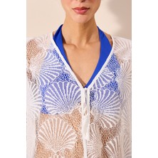 Shell Dantelli Beyaz Kimono
