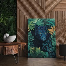 Pegziz Panter Minimalist Modern Kanvas Tablo - Salon Oturma Odası Mutfak Ofis Için Duvar Dekoru