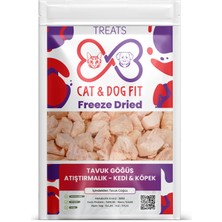 Cat & Dog Fit Freeze-Dry Tavuk Göğüs Kedi Köpek %100 Doğal Katkısız Ödül Maması