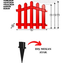 Zidi Plastik Dekoratif Plastik Bahçe ve Peyzaj Çiti 10 ADET ÇİT (Y: 50 CM / G: 5.5 M) TOPRAK AYAKLI