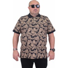 Starbattal Erkek Büyük Beden Polo Yaka Tişört Hawai 24455 Lacıvert