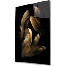 Rosyvien Kahverengi Tüyler Soyut Cam Tablo, Modern ve Şık, Ev ve Ofis Duvar Dekoru, Hediyelik, Temperli Cam