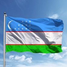 Oysal Bayrak Özbekistan Bayrağı Raşel Kumaş Dijital Baskı 50 x 75