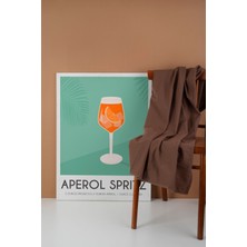 Pegziz Aperol Spritz Kokteyl Modern Kanvas Tablo - Cafe Dekor - Salon Mutfak Için Duvar Dekoru